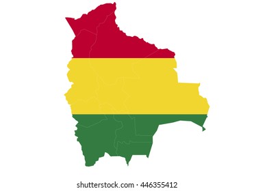 Vector map-bolivia country on white background.