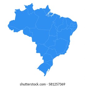 Vector map-Brazil country