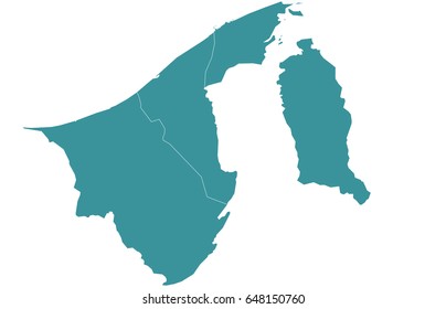 Vector map-Brunei Darussalam country
