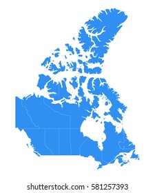 Vector map-Canada country