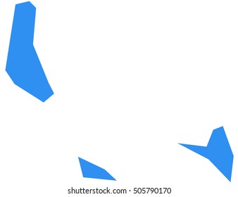 Vector map-comoros country on white background