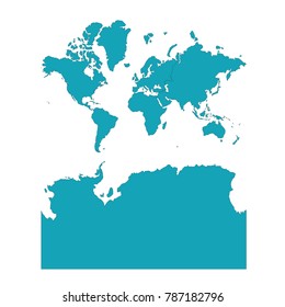 Vector map-continents With Antarctica country, continentsWithAntarctica map - blue pastel graphic background, worldKashmir2WithAntarctica map - blue pastel graphic background .