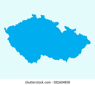 Vector map-czech country on white background