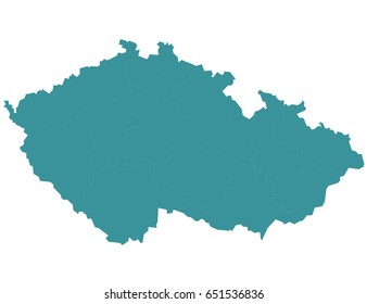 Vector map-czech Republic country