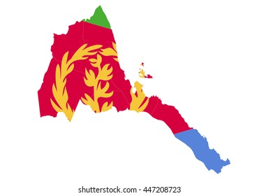 Vector map-eritrea country on white background.
