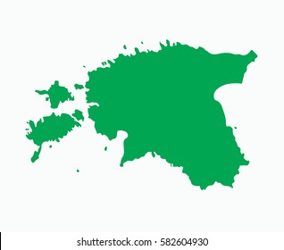 Vector map-Estonia country on white background