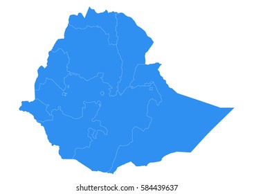 Vector map-Ethiopia country