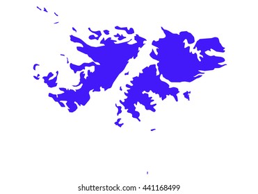 Vector map-falkland Islands country on white background.