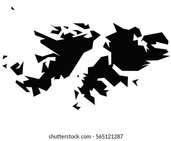 Vector map-falkland Islands country on white background