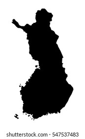 Vector map-finland country on white background. eps10 illustration