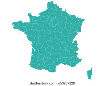 Vector map-france Departments country