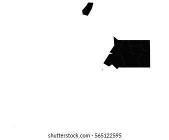 Vector map-gabon country on white background