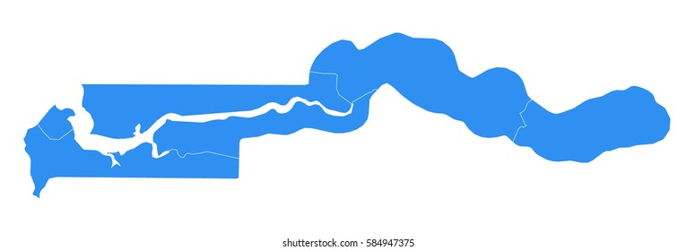 Vector map-Gambia country