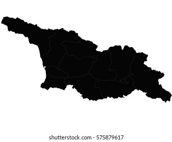 Vector map-Georgia country on white background
