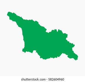 Vector map-georgia country on white background