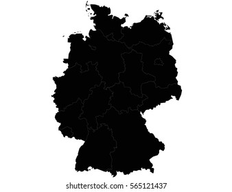 Vector map-Germany country on white background