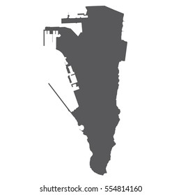 Vector map-gibraltar country on white background