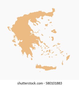 Vector map-greec country on white background
