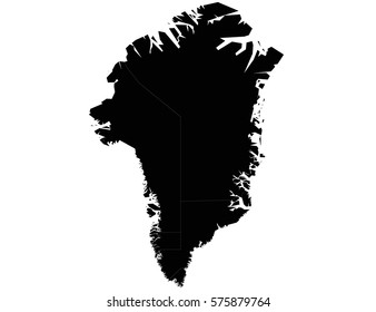 Vector map-greenland country on white background