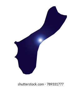 Vector map-Guam country, guam map - blue pastel graphic background . Vector illustration eps 10.