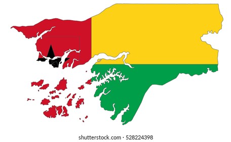 Vector map-guinea Bissau country on white background