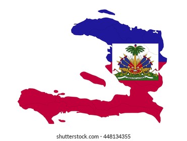 Vector map-haiti country on white background.