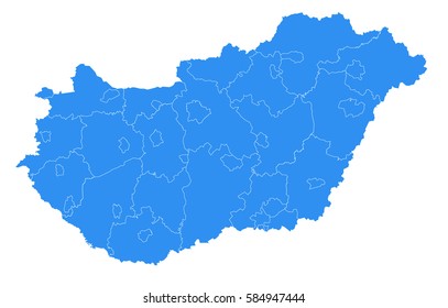 Vector map-Hungary country