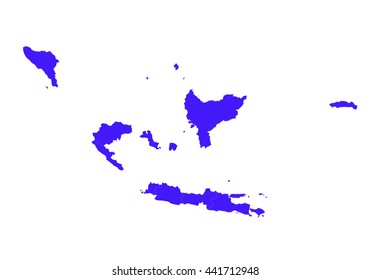 Vector map-indonesia country on white background.