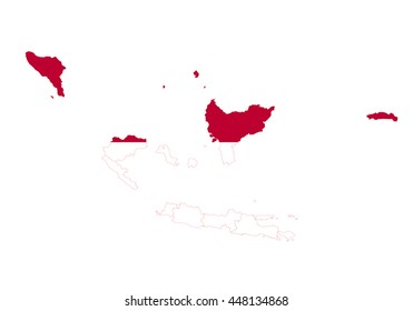 Vector map-indonesia country on white background.