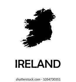 Vector map-Ireland country on white background.