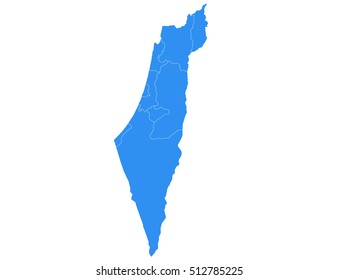 Vector map-israel country on white background.