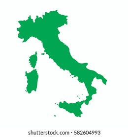 Vector map-Italy country on white background