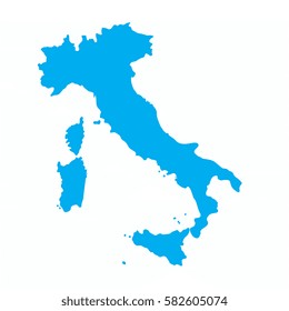 Vector map-italy country on white background