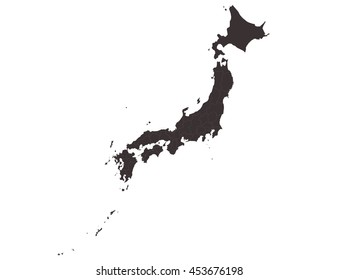 Vector map-japan country on white background