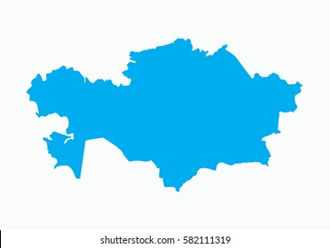 Vector map-Kazakhstan country on white background