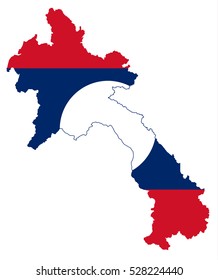 Vector map-laos country on white background