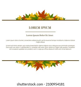 vector maple leaf autumn border