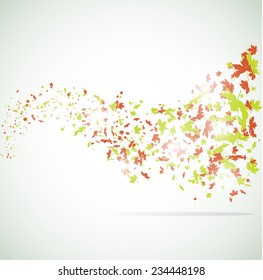 Vector maple leaf background. Eps 10 illustration