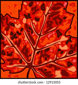 Vector Maple Leaf Background is hand drawn original artwork.