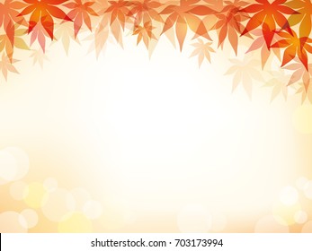 A vector maple leaf frame/background illustration.