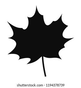 Vector Maple Leaf. Silhouette Isolated On White Background.