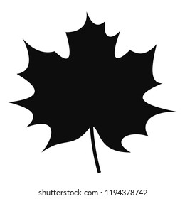 Vector Maple Leaf. Silhouette Isolated On White Background.
