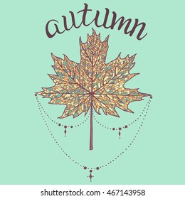 vector maple leaf. This image can be used for postcards invitations flyers