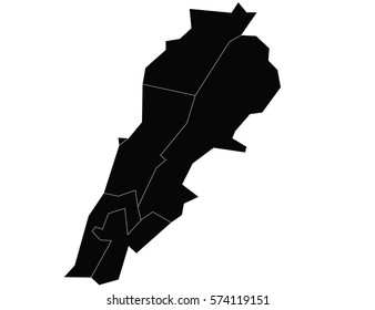 Vector map-lebanon country on white background