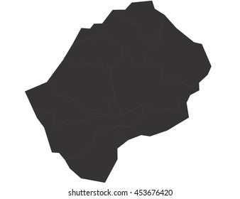 Vector map-lesotho country on white background