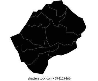 Vector map-lesotho country on white background