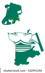 Vector map-Macau country on white background