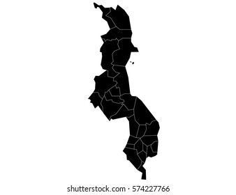 Vector map-malawi country on white background