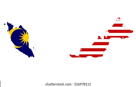 Vector map-Malaysia country on white background