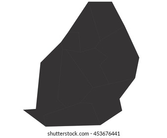 Vector map-mauritius country on white background